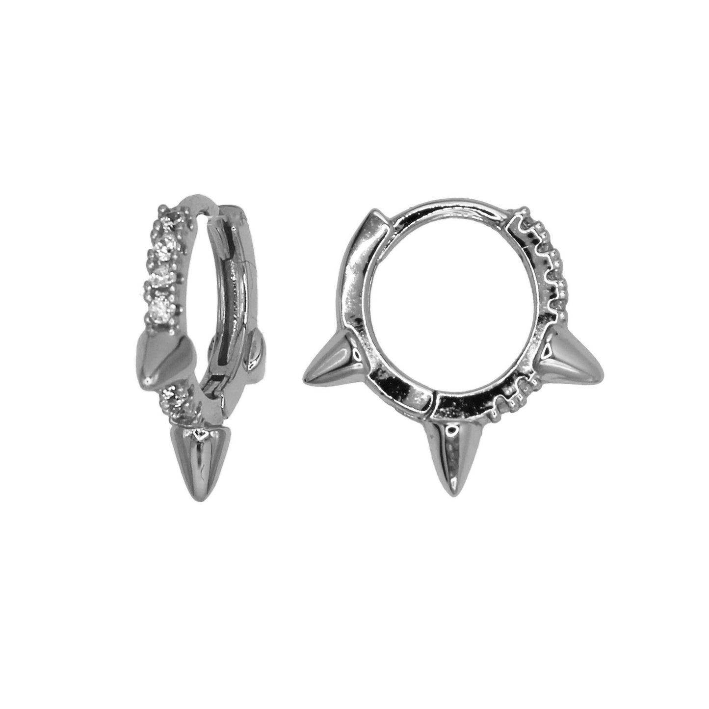 BRODY HUGGIE HOOP EARRINGS SILVER