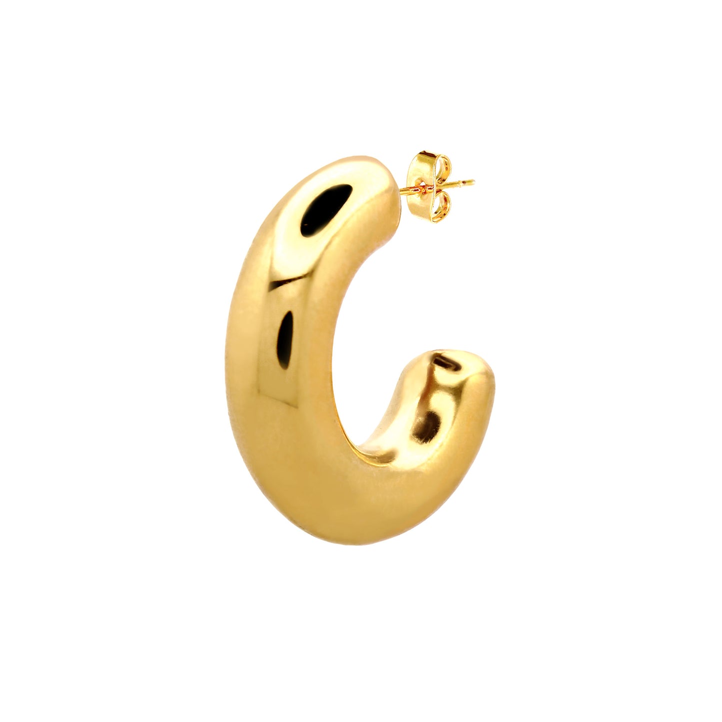 SELENA HOOP EARRINGS IN GOLD