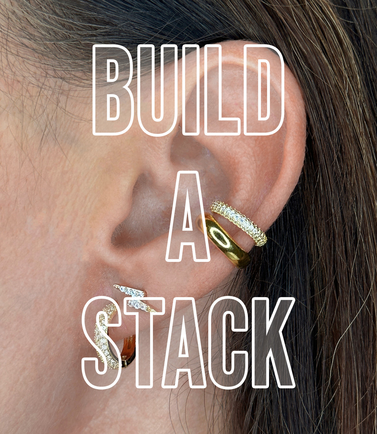 Arring Stack STAKD Jewellery | 18k Gold and Sterling Silver Earring Stack Sets