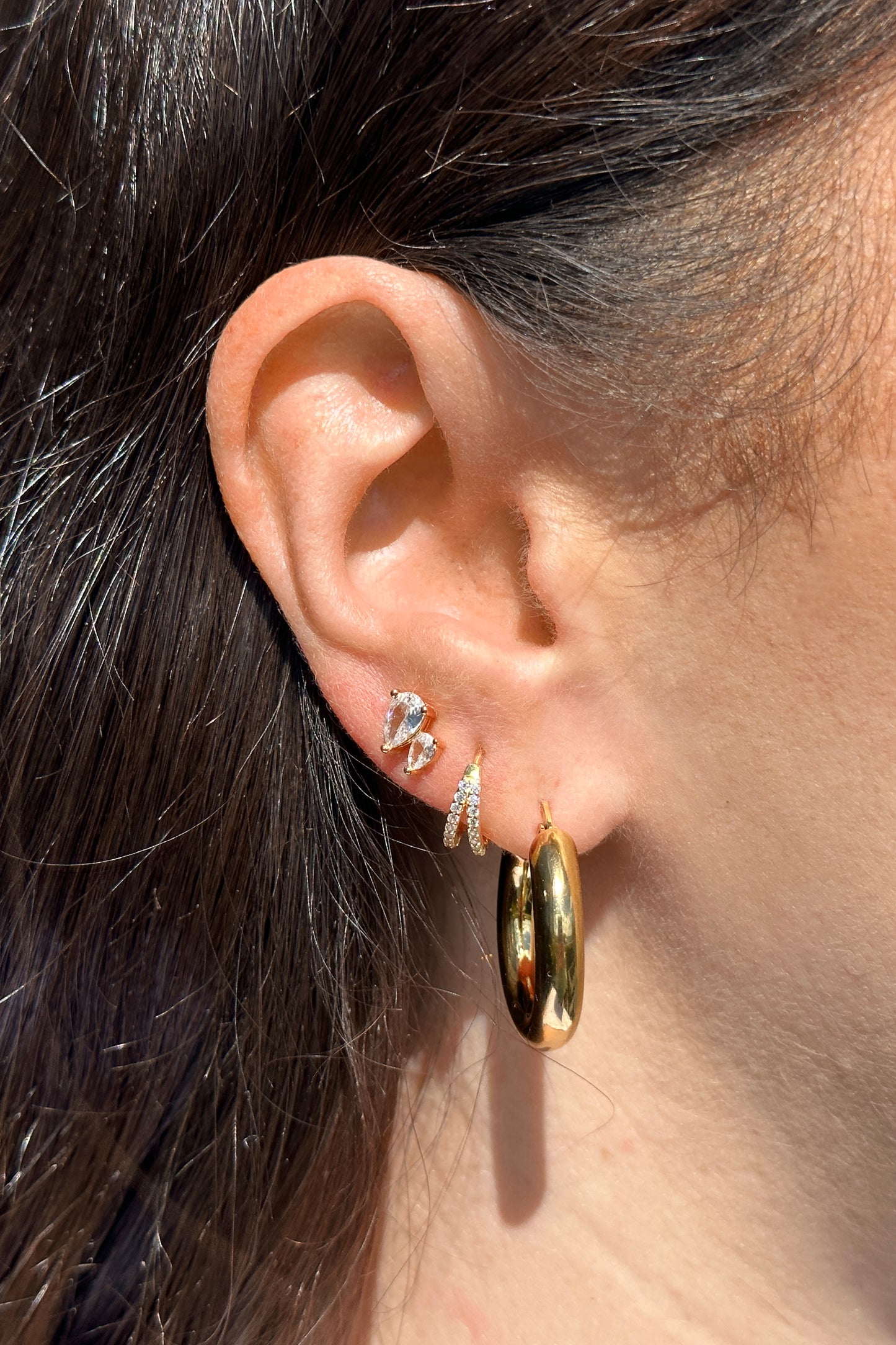 DAISY SPLIT HOOP EARRINGS GOLD