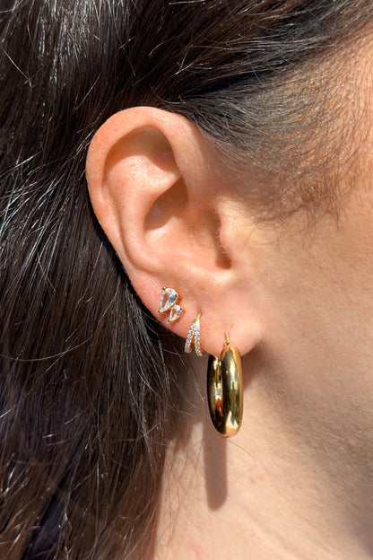 DAISY SPLIT HOOP EARRINGS GOLD