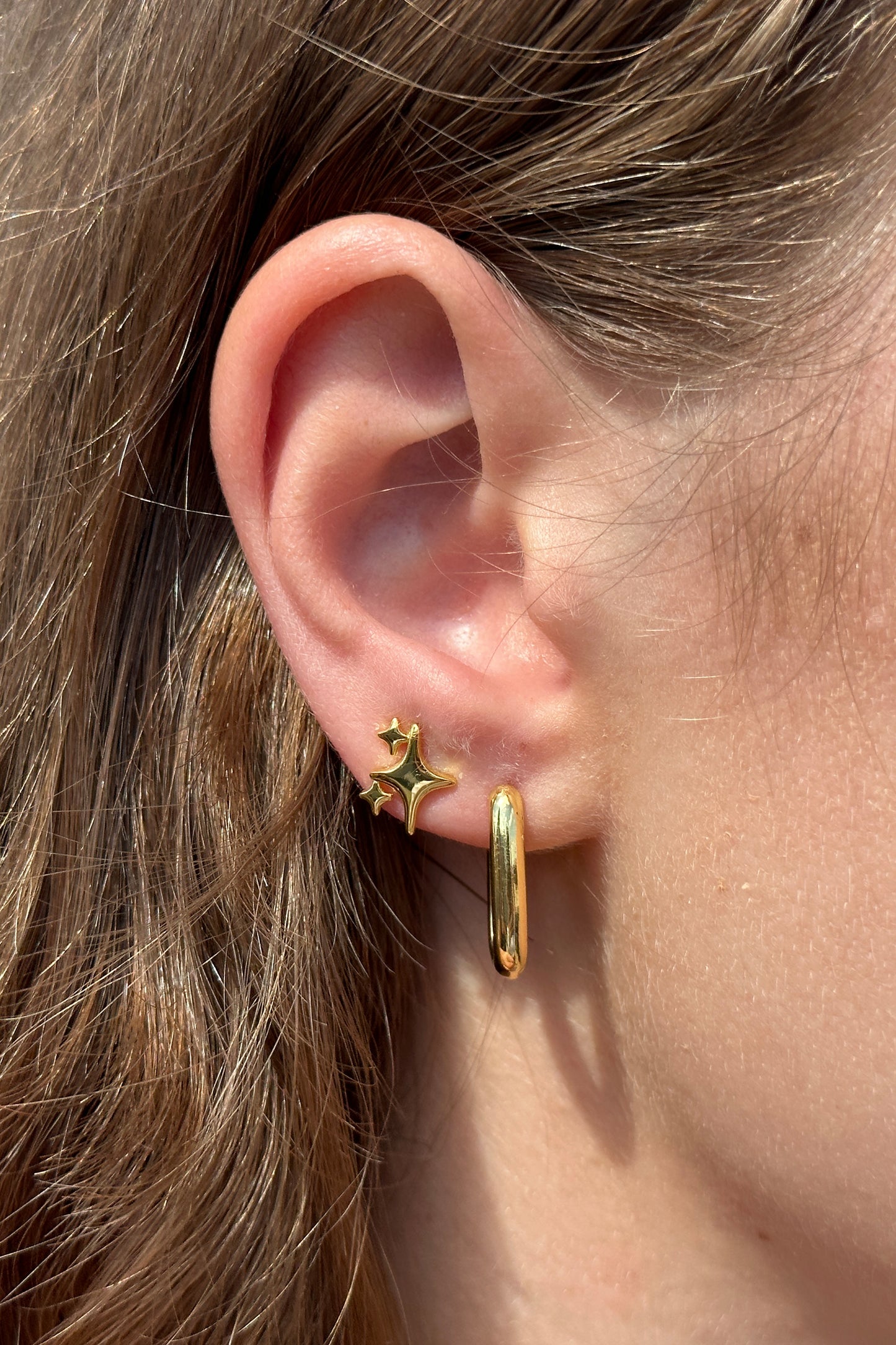 KIRA SPARKLE STUD EARRINGS GOLD