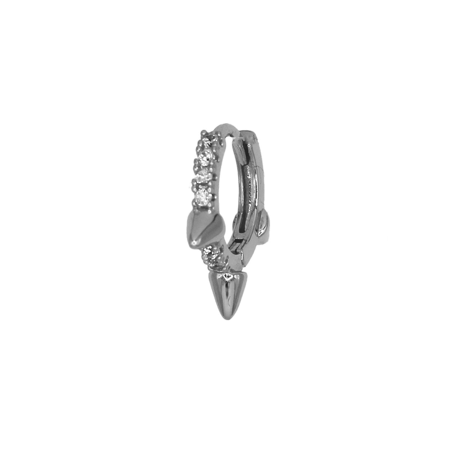 BRODY HUGGIE HOOP EARRINGS SILVER