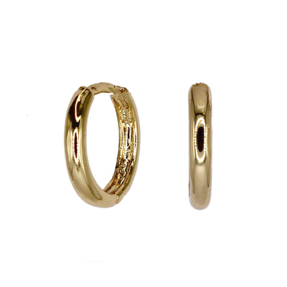 CLASSIC HUGGIE HOOP EARRINGS GOLD