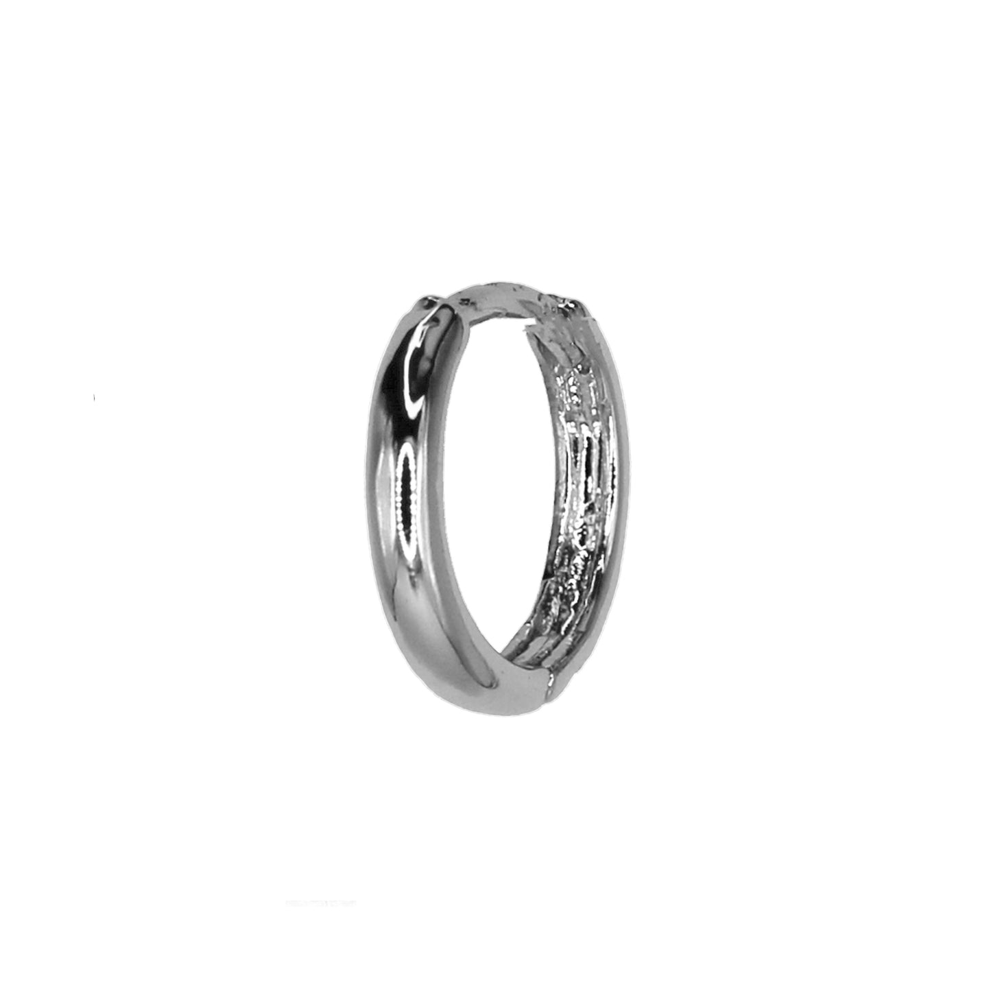 CLASSIC HUGGIE HOOP EARRINGS SILVER