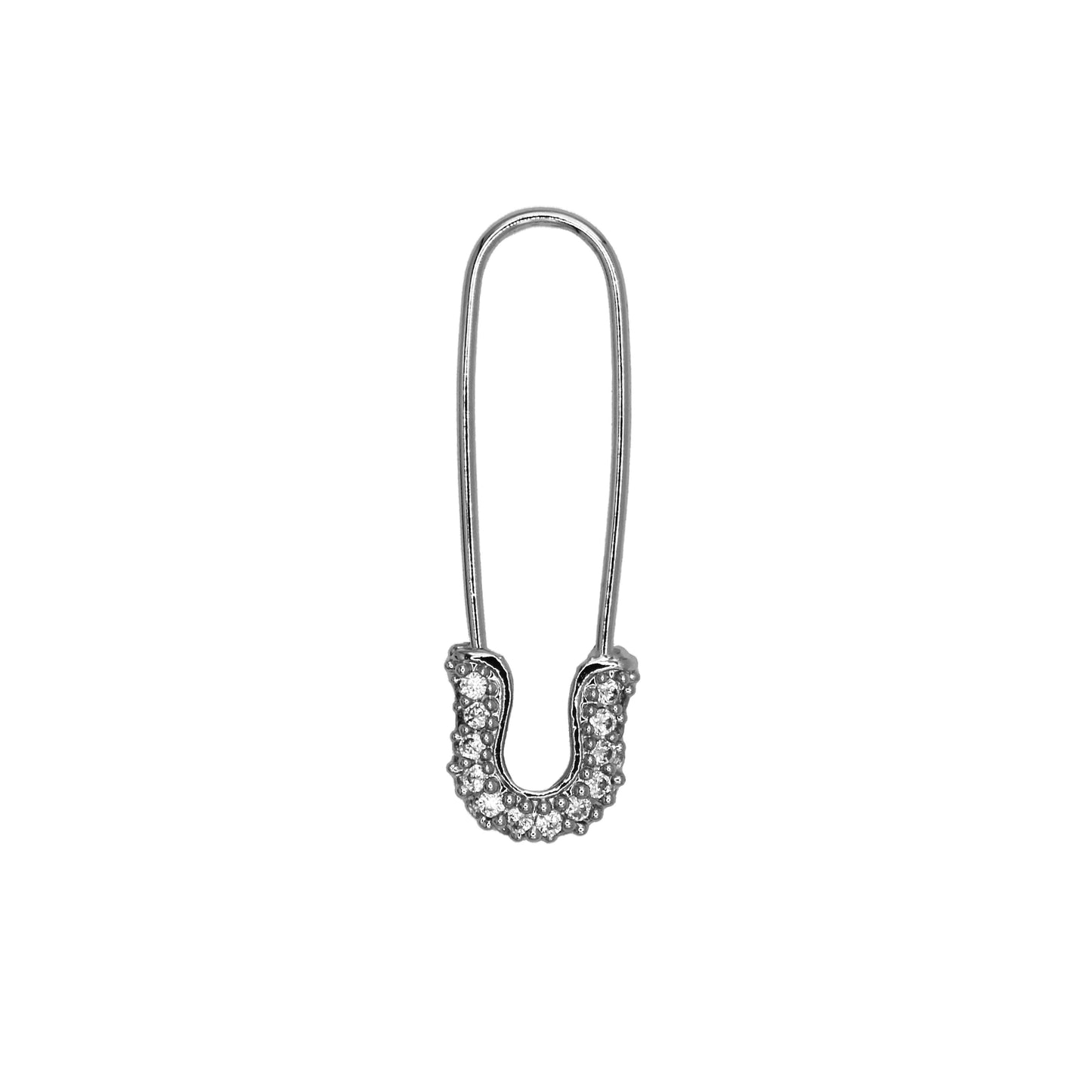 COCO SAFETY PIN EARRINGS SILVER