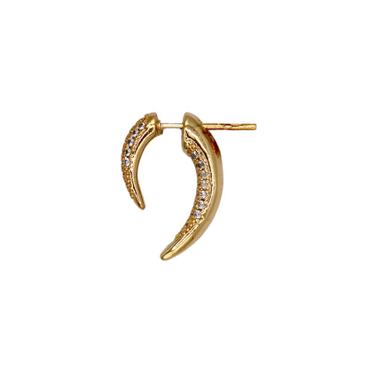 JAYME FRONT BACK EARRINGS GOLD