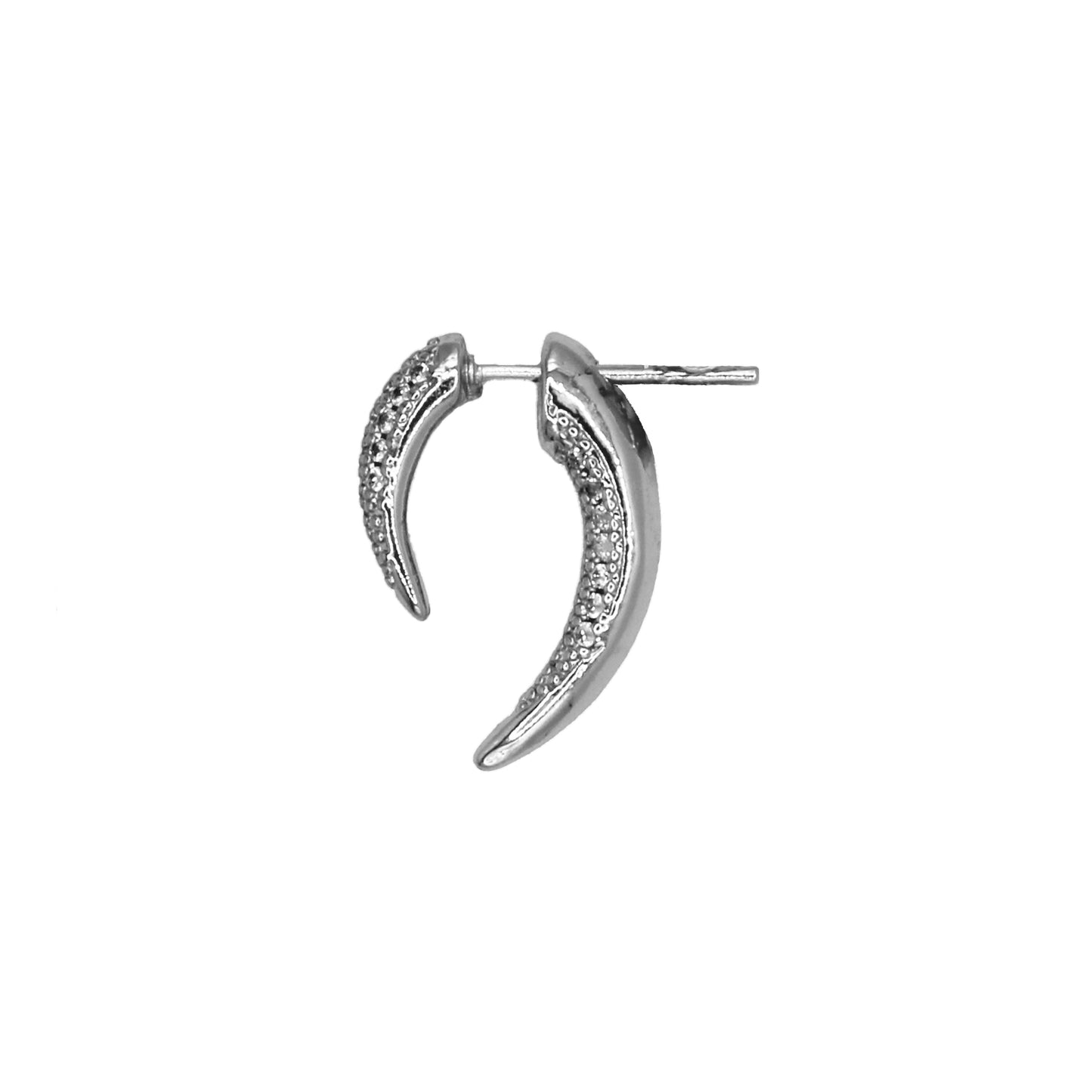 JAYME FRONT BACK EARRINGS SILVER