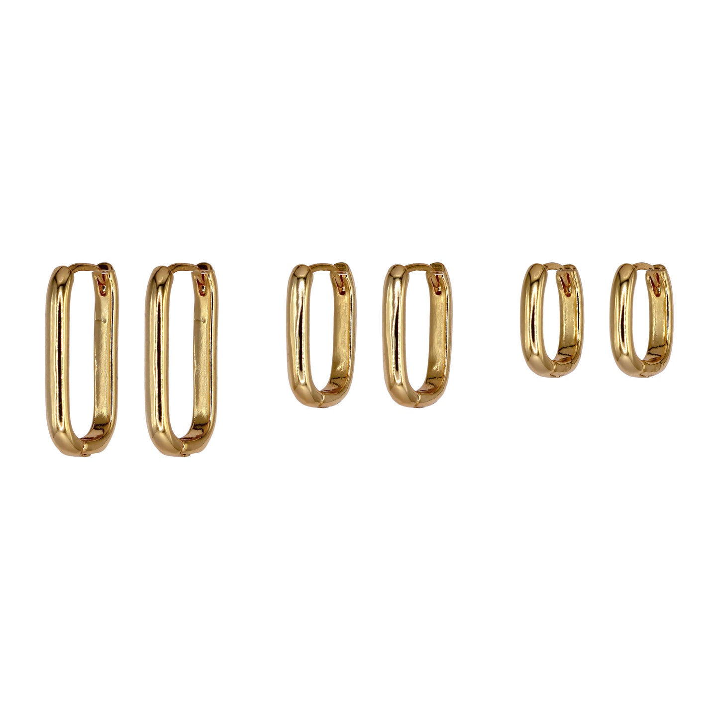 ALEXA HOOP EARRING STACK SET GOLD