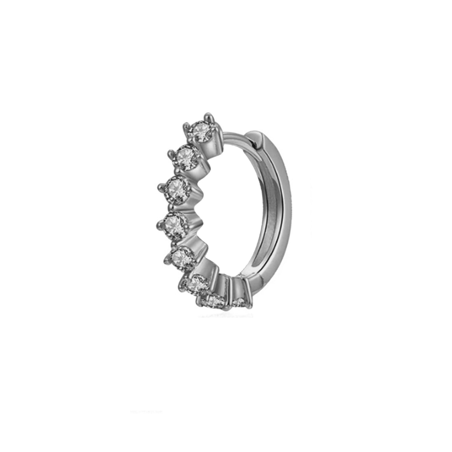 PHAEDRA HUGGIE HOOP EARRINGS SILVER