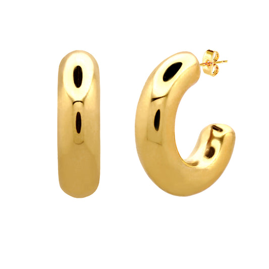 SELENA HOOP EARRINGS IN GOLD