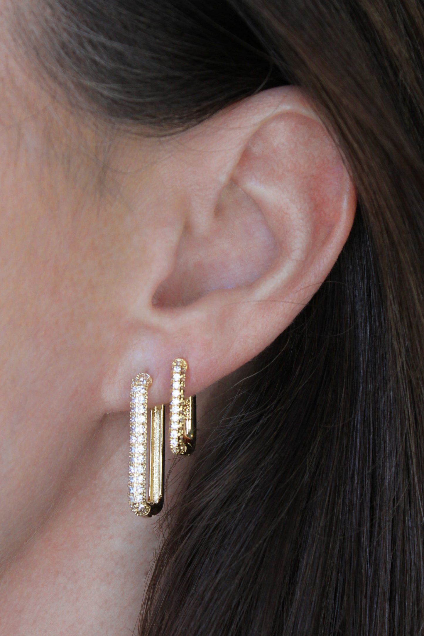 ALI HOOP EARRING STACK SET GOLD