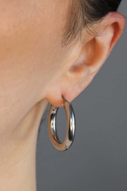 HAILEY HOOP EARRING STACK SET SILVER