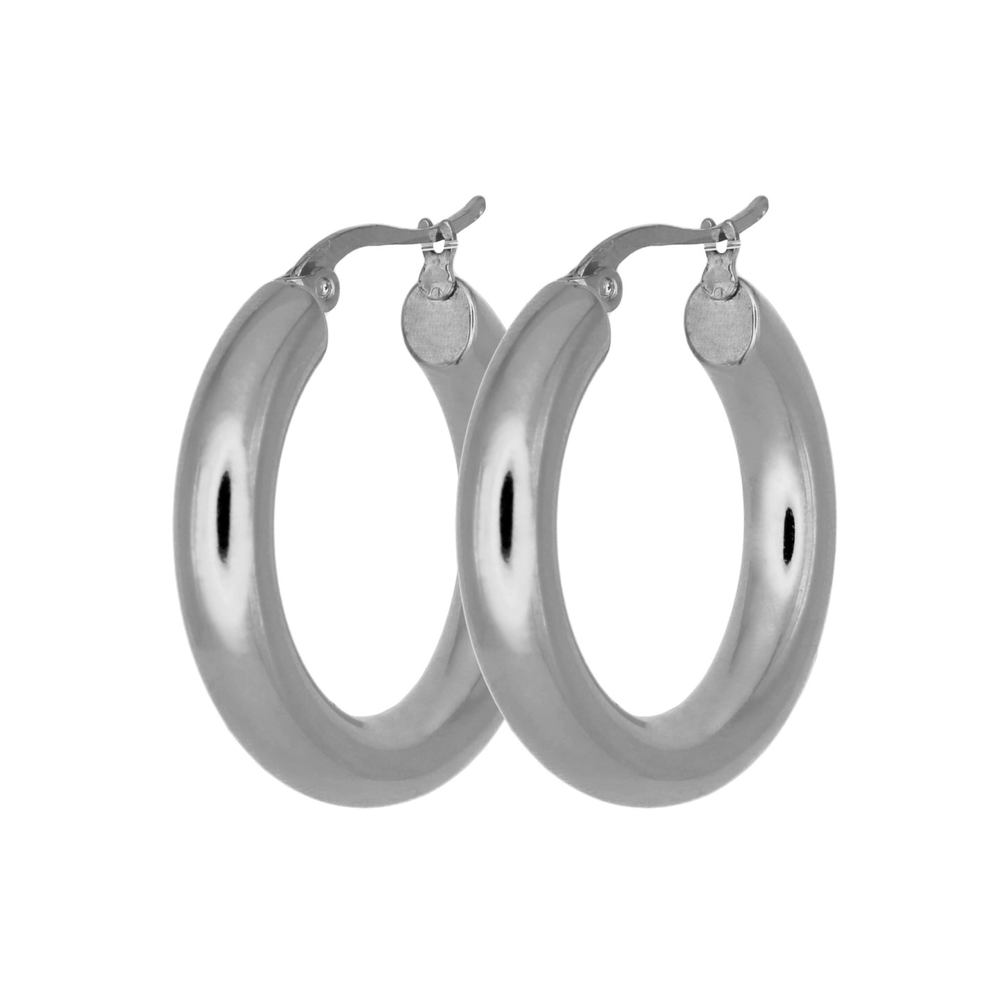 HAILEY MEDIUM HOOP EARRINGS SILVER