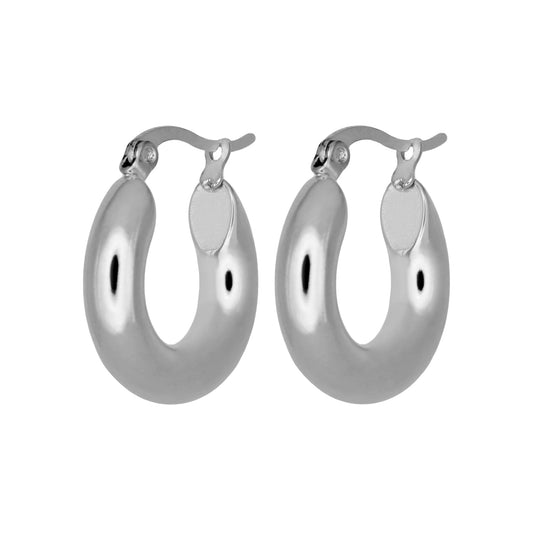 HAILEY SMALL HOOP EARRINGS SILVER