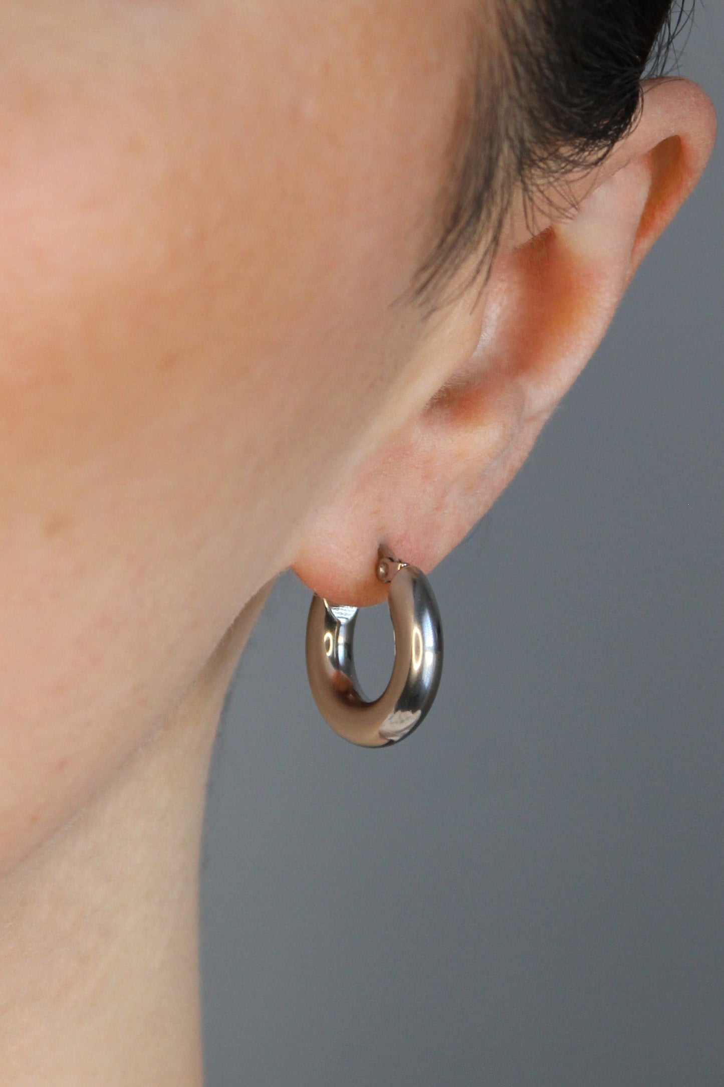 HAILEY SMALL HOOP EARRINGS SILVER