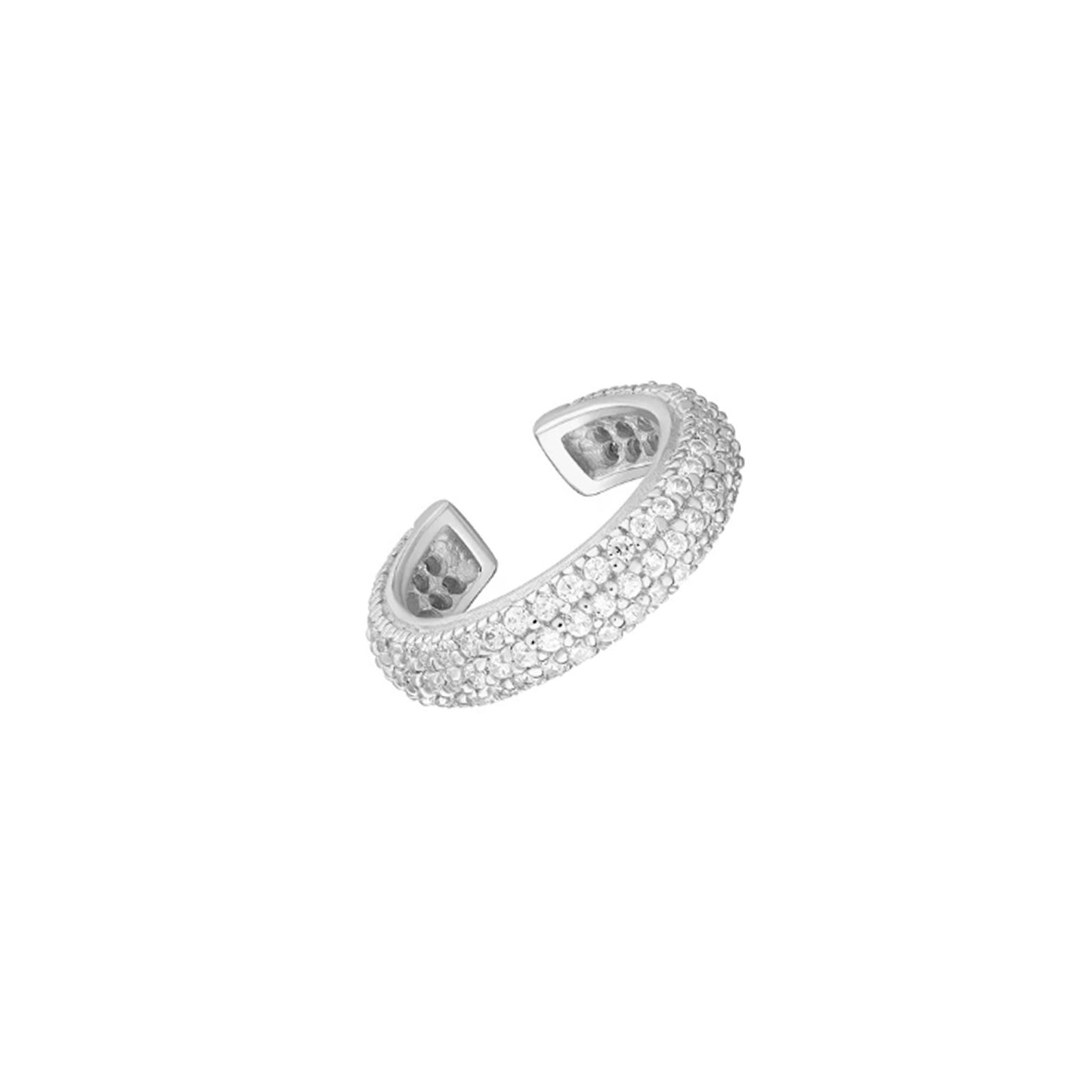 MIMI PAVÉ EAR CUFF IN SILVER