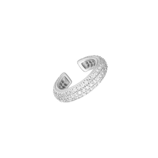 MIMI PAVÉ EAR CUFF IN SILVER