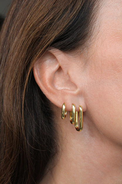 ALEXA HOOP EARRING STACK SET GOLD